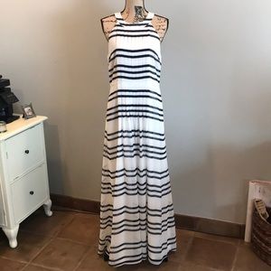 Ann Taylor Navy striped maxi